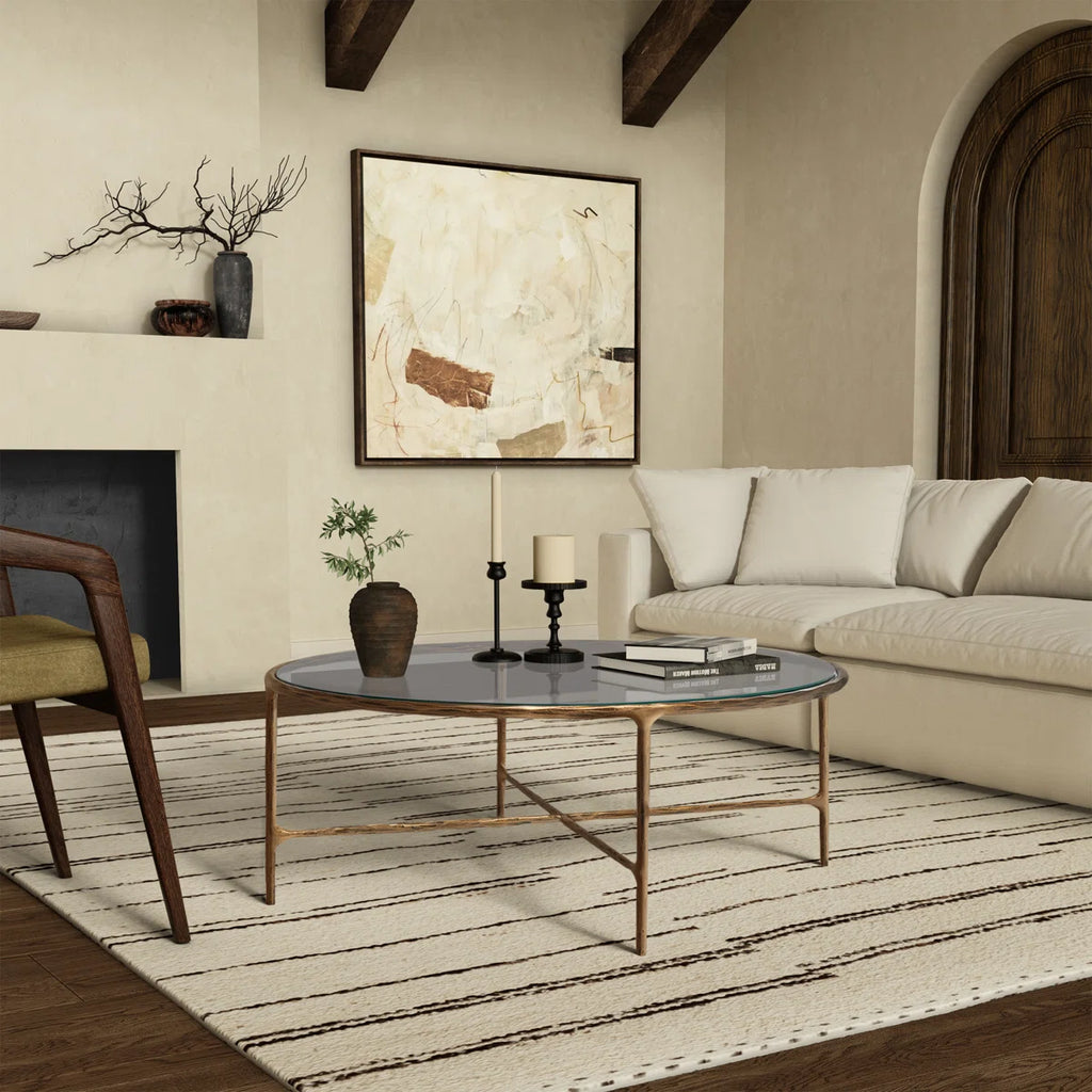 Evelynn Glass Top Coffee Table
