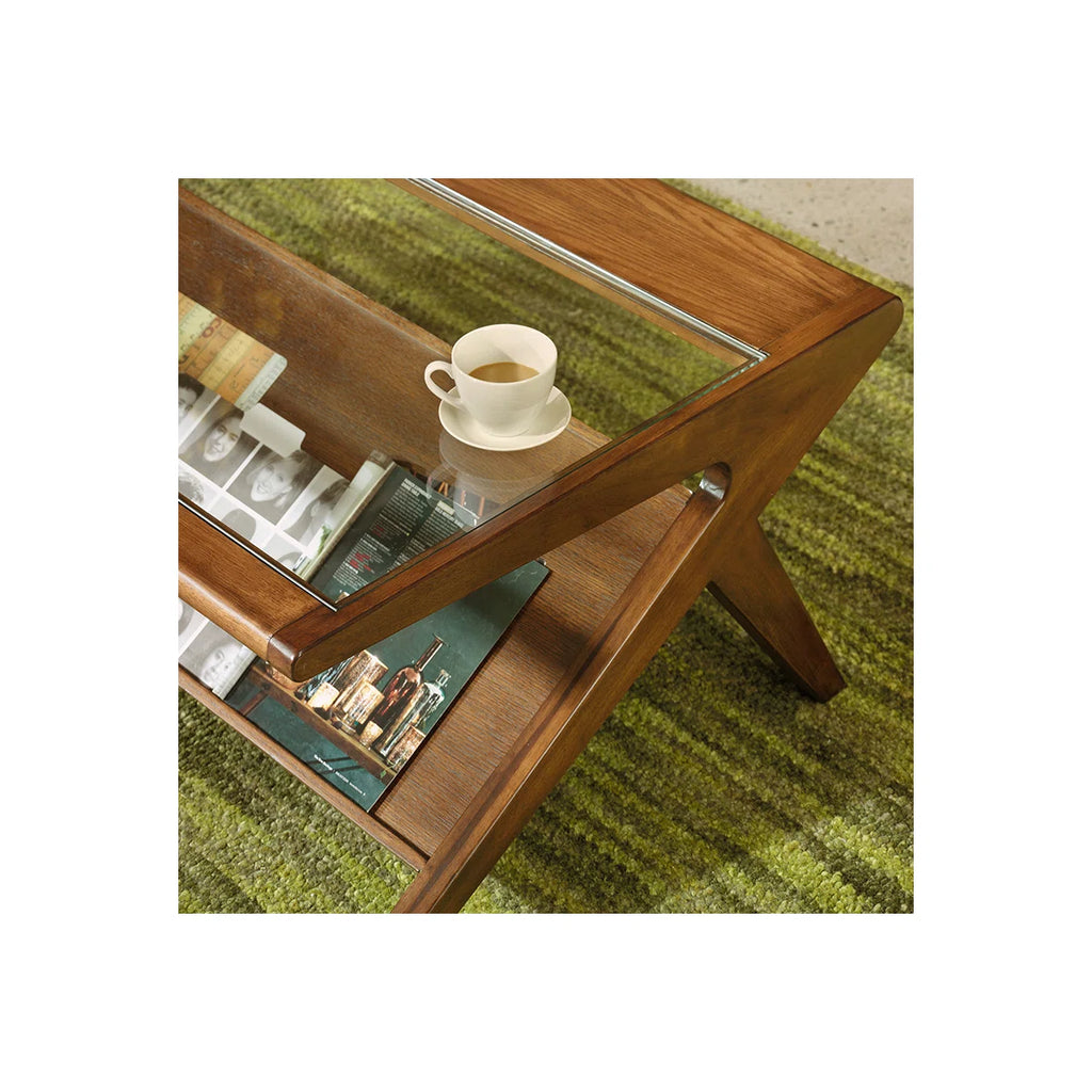 Balom Rocket Wood & Tempered Glass Coffee Table