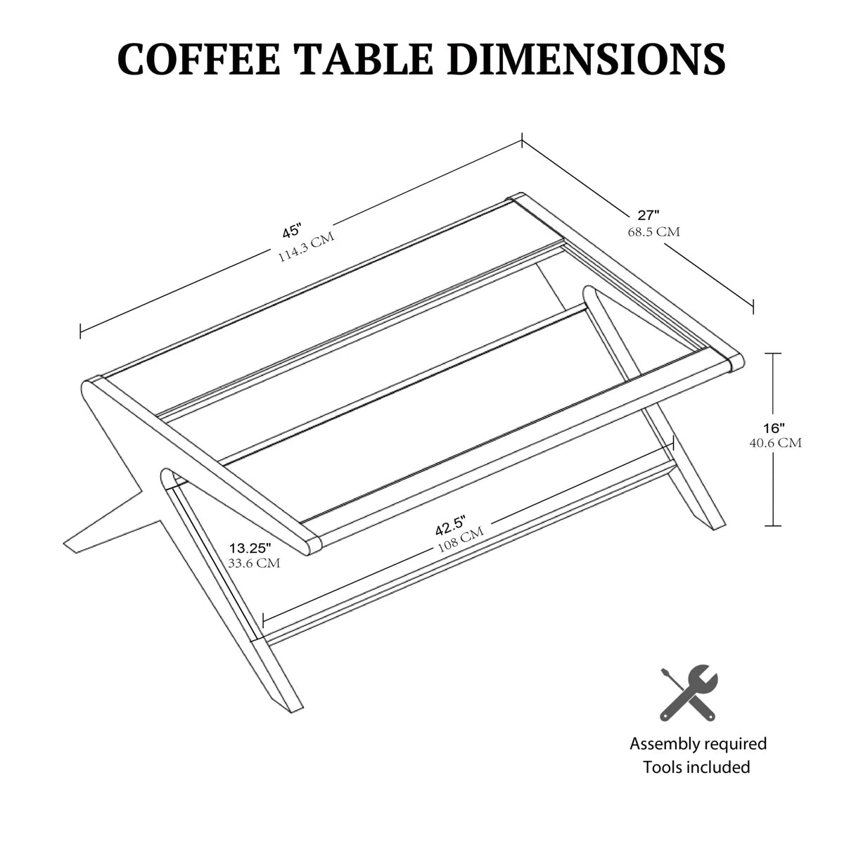 Balom Rocket Wood & Tempered Glass Coffee Table